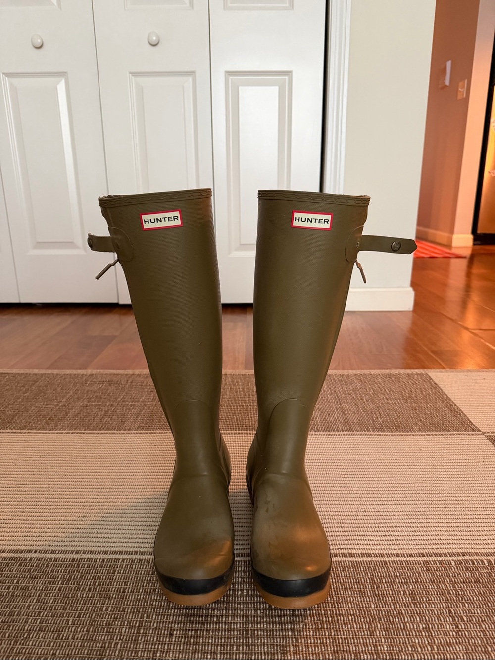 Hunter Olive Green Tall Women's Waterproof Rain Boots